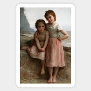 Sisters on the Shore by William-Adolphe Bouguereau Sticker